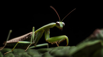 The Intricate Details of a Mantis Up Close. Generative AI