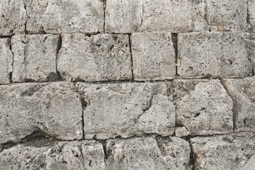 The texture of the wall of the ancient Cathedral Mosque.