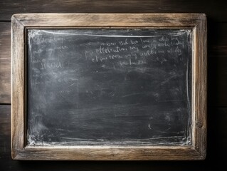 Chalkboard in Rustic Wooden Frame - AI Generated