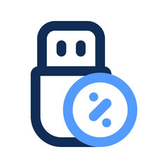 flashdisk outline color icon