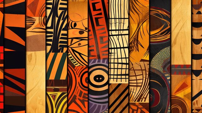 African pattern, Background with African texture, Generative AI
