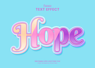 decorative colorful pastel editable text effect vector design
