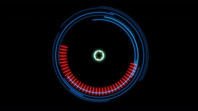 Map Target Icon Blue Red Meter Animation Loop