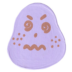 spiral eyes emoji, cartoon  painting