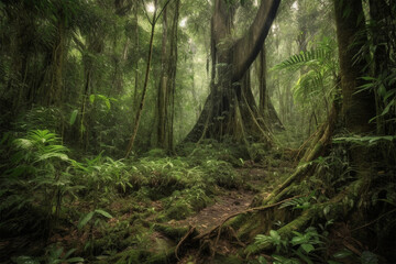 Generative AI.
lush forest scenic background
