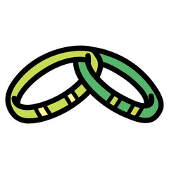 wristband filled outline icon style