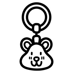 keychain line icon style