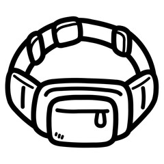waist belt bag line icon style