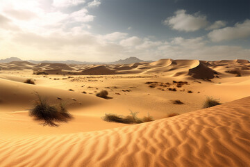 Obraz na płótnie Canvas Generative AI. desert landscape background