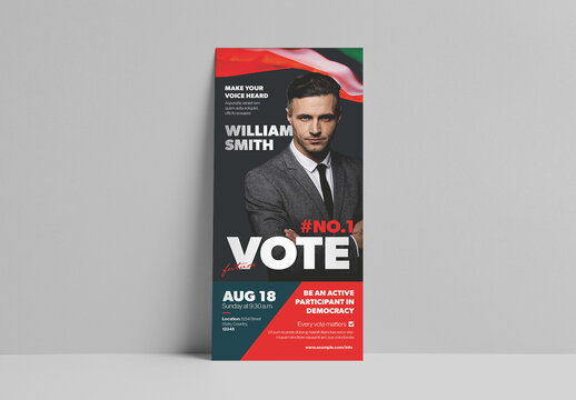 Political Campaign DL Card Insert Layout