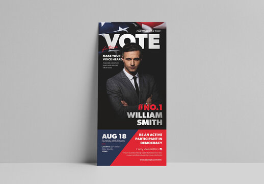 Voting Election Political DL Card Flyer Layout