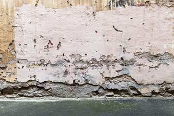 Grunge urban background texture with an old cracked wall