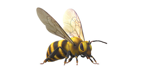 Bee isolated on a Transparent Background
