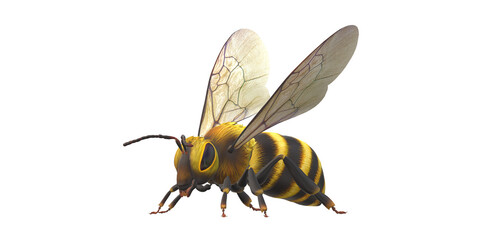 Bee isolated on a Transparent Background