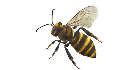 Bee isolated on a Transparent Background
