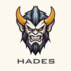god Hades mascot logo vector