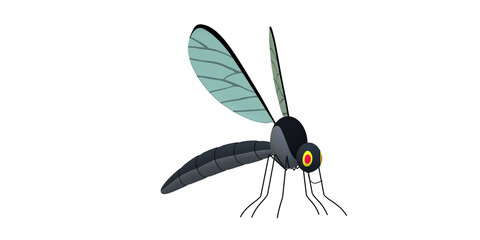 Mosquito isolated on a Transparent Background