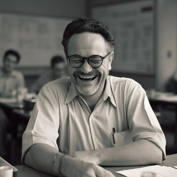 A man laughing - AI illustration 