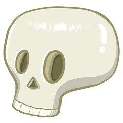 Halloween set, skull, candles, cute