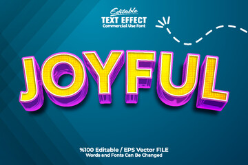 Joyful Text Effect, Editable Text Effect