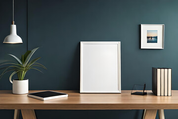 A blank Polaroid frame seamlessly integrated into a modern digital workspace