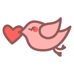 valentine bird vector illustration