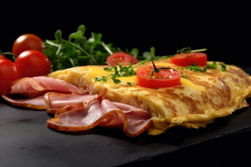 Ham and Cheese Omelette - ai generated