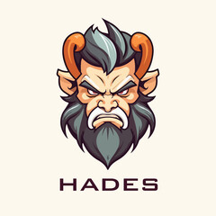 Hades god mascot logo vector