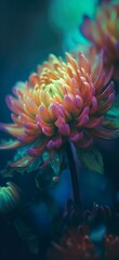 Fototapeta na wymiar Fondos de flores con colores degradados, apropiados como fondo de pantalla para móviles. Generado por IA.