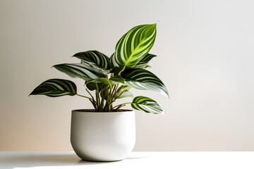 Isolated Potted Houseplant - Indoor Nature and Greenery Concept	