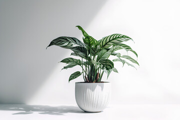 Isolated Potted Houseplant - Indoor Nature and Greenery Concept	