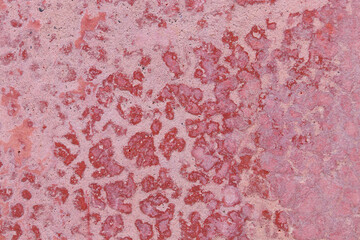 Texture abstract background light red wall. Jar old grunge concrete surface design. Turned into different forms pattern in nature day light. Perfect with space. House can be used as model for building