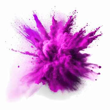 Abstract purple splash in motion brush isolated on white for art abstract design