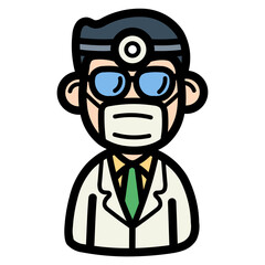 dentist filled outline icon style
