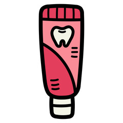 toothpaste filled outline icon style