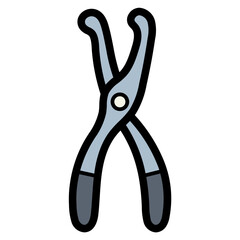 pliers filled outline icon style