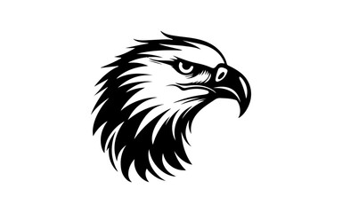 Eagle shape isolated illustration with black and white style for template.