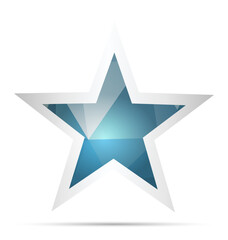 Glossy Star Icon. Vector illustration