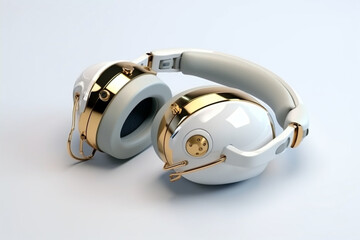 Retro-Futuristic Gold Headset