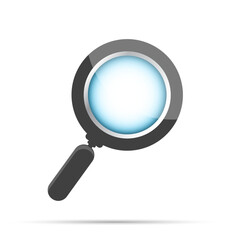Magnifying glass icon. Flat illustration