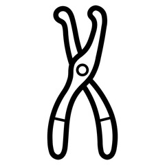 pliers line icon style