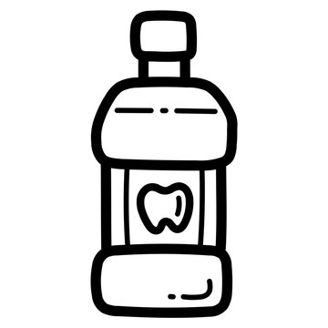 mouthwash bottle outline dental care clip art preview