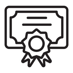 diploma line icon