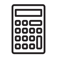 calculator line icon