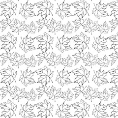 Obraz premium painted seamless pattern with leaf