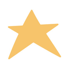 Obraz premium Star hand drawn illustration. Flat style design, isolated vector. Kids print element, astronomy, astrology, celestial body, space, cosmos