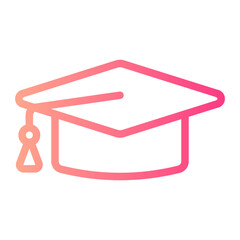 Mortarboard gradient icon