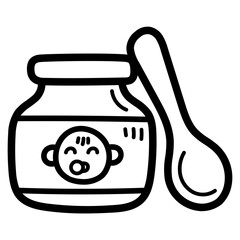 baby food line icon style