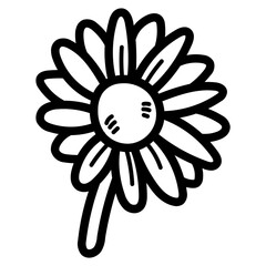 daisy line icon style