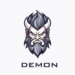 Devil mascot head logo vector